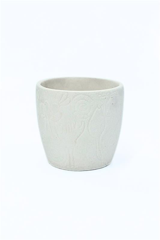 White Ceramic Pot – Unique Intricate Design for Your Home