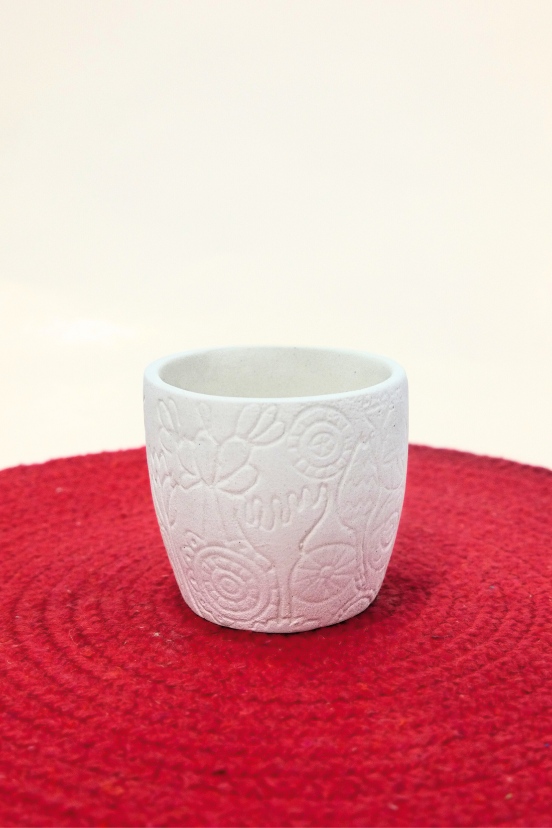 White Ceramic Pot – Unique Intricate Design for Your Home