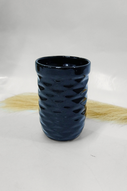 Glossy Black Ceramic Multipurpose Brush Holder