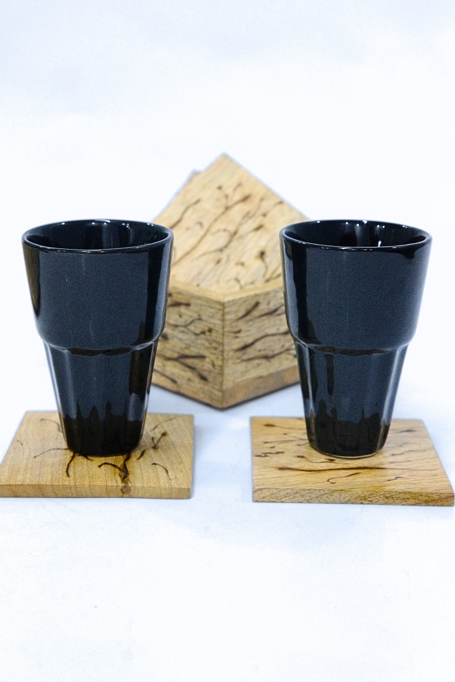 Premium Ceramic Black Glass - Pack Of 2