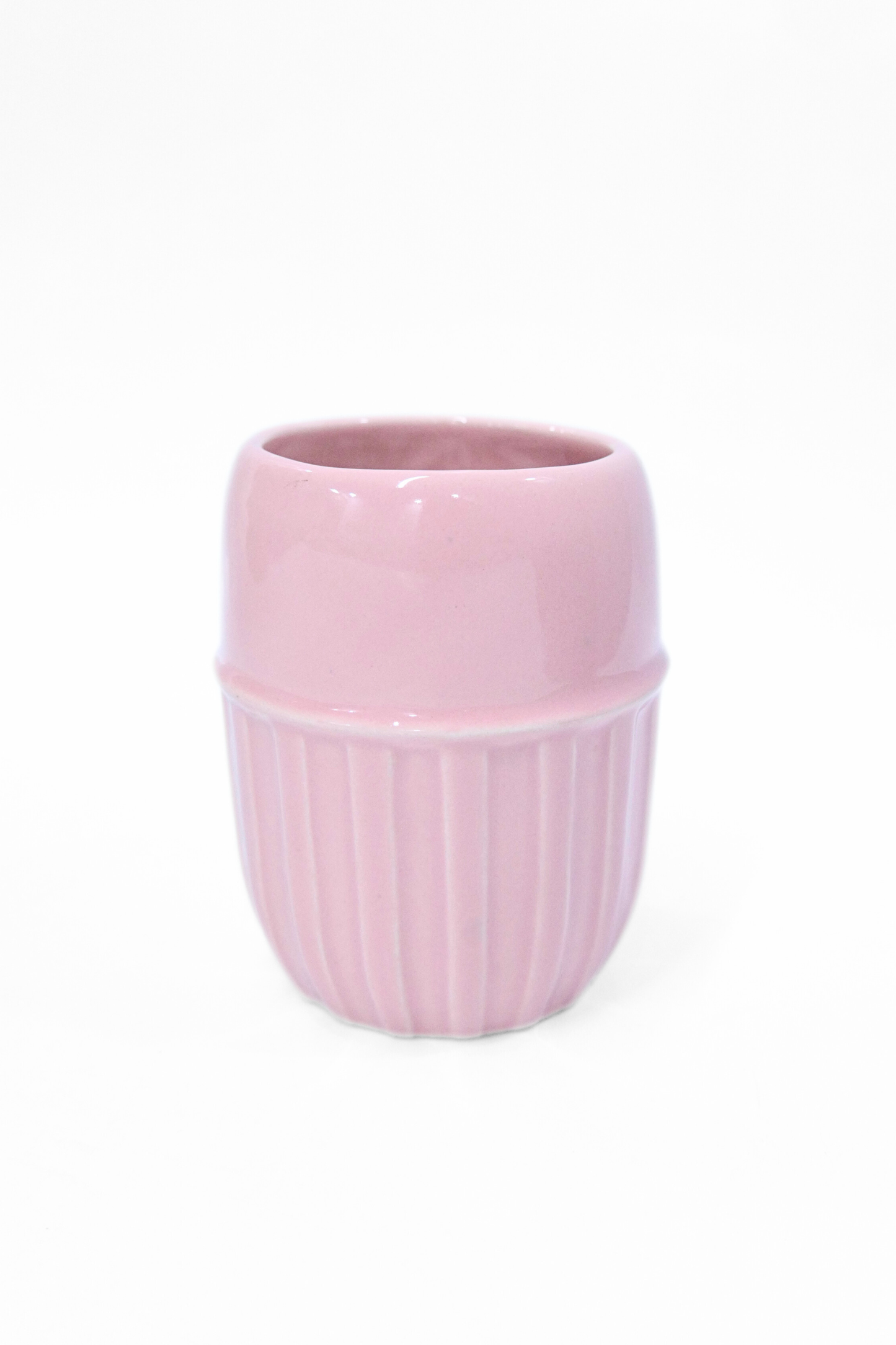 Versatile Pink Ceramic Multipurpose Brush Holder