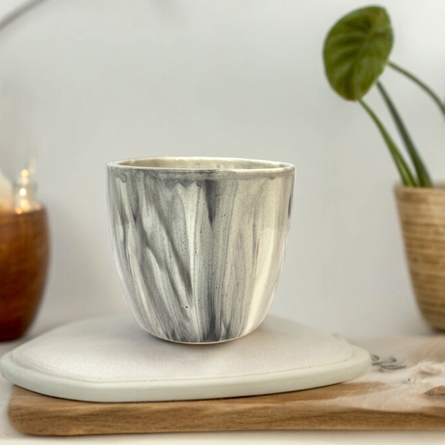 Grey Small Ceramic Planter