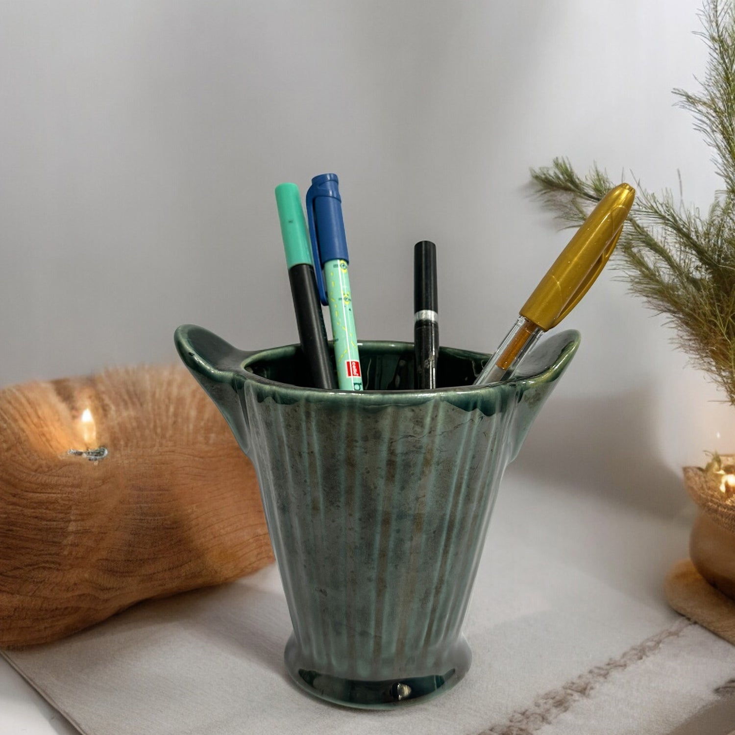 Ceramic Green Multipurpose Holder Stand