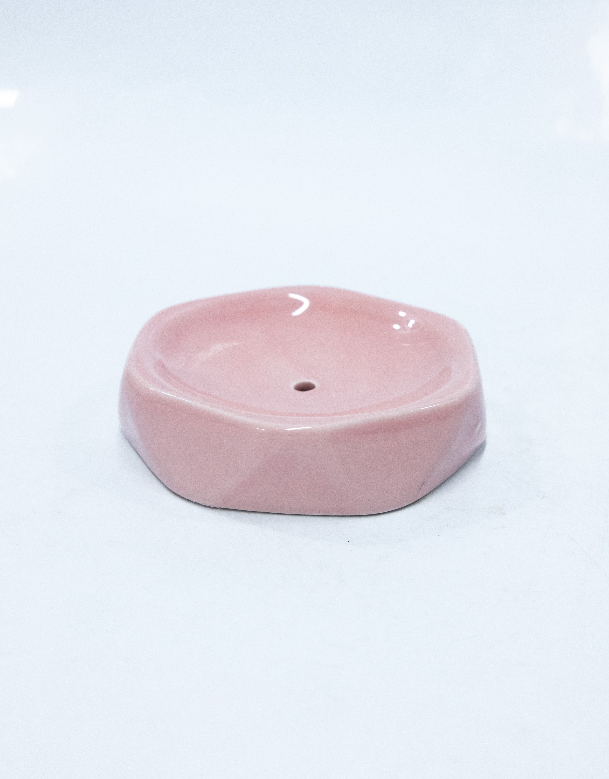 Elegant Ceramic Pink Soap Dish Tray