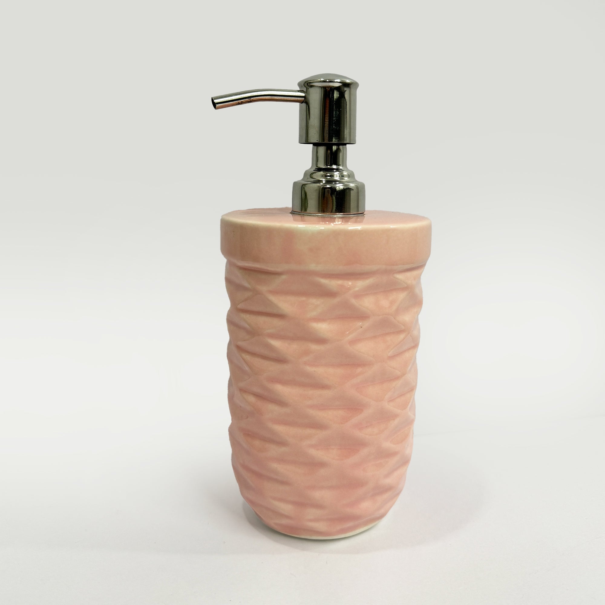 Refillable Ceramic Pink Hand Soap Dispenser with Pump