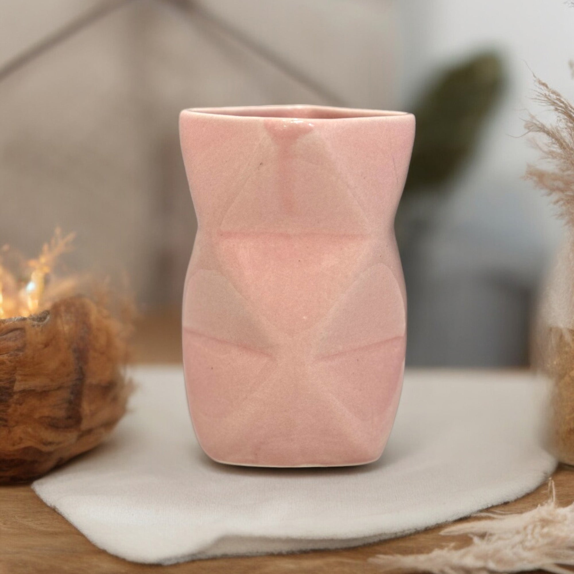 Ceramic Light Pink Toothbrush Holder Stand