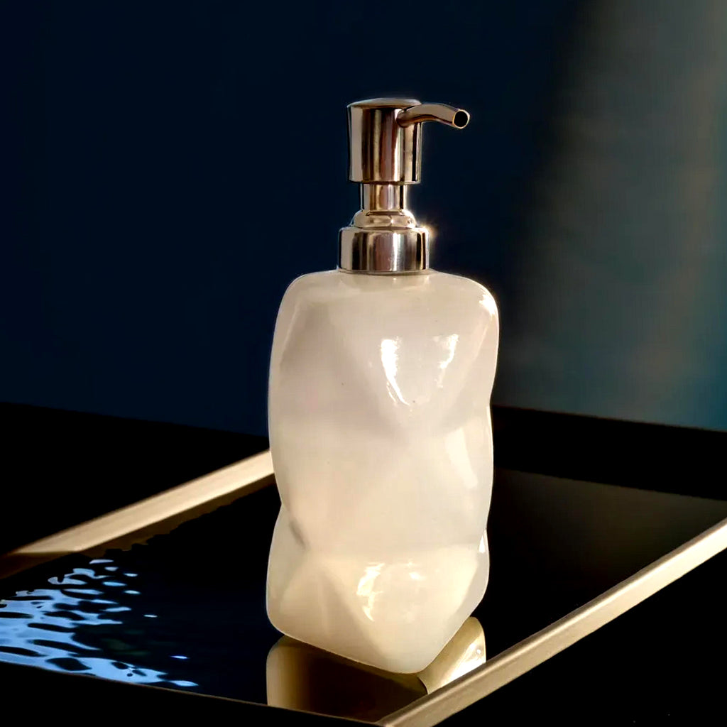 Refillable Ceramic White Hand Soap Dispenser with Pump