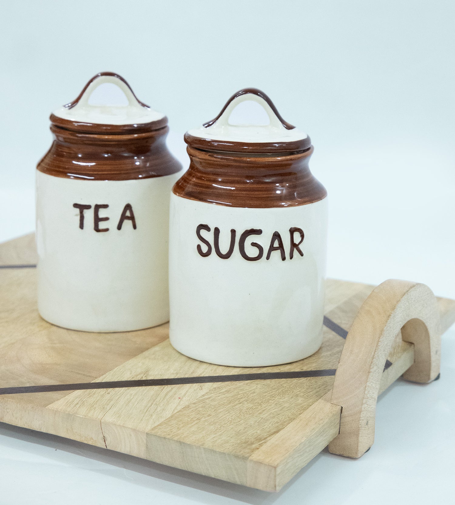 Ceramic Tea &amp; Sugar containers - Pack of 2