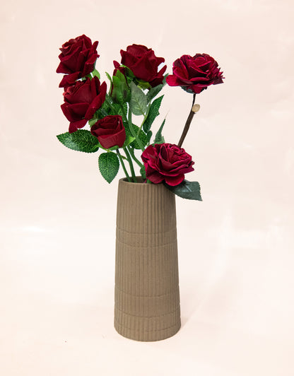 Elegant Brown Ceramic Vase for Home Décor