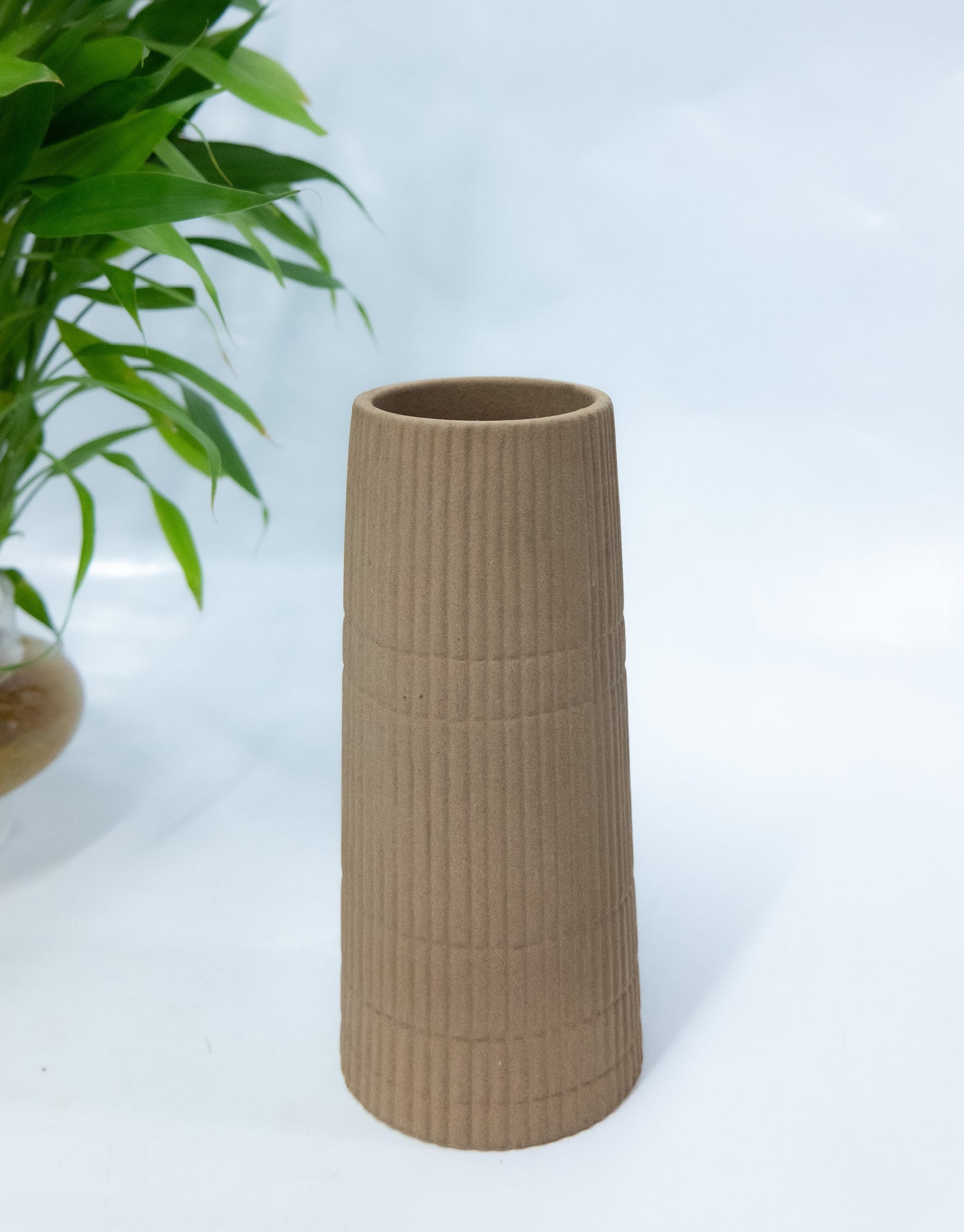 Elegant Brown Ceramic Vase for Home Décor