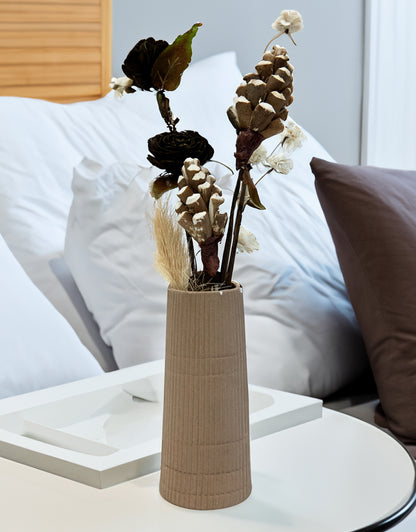 Elegant Brown Ceramic Vase for Home Décor