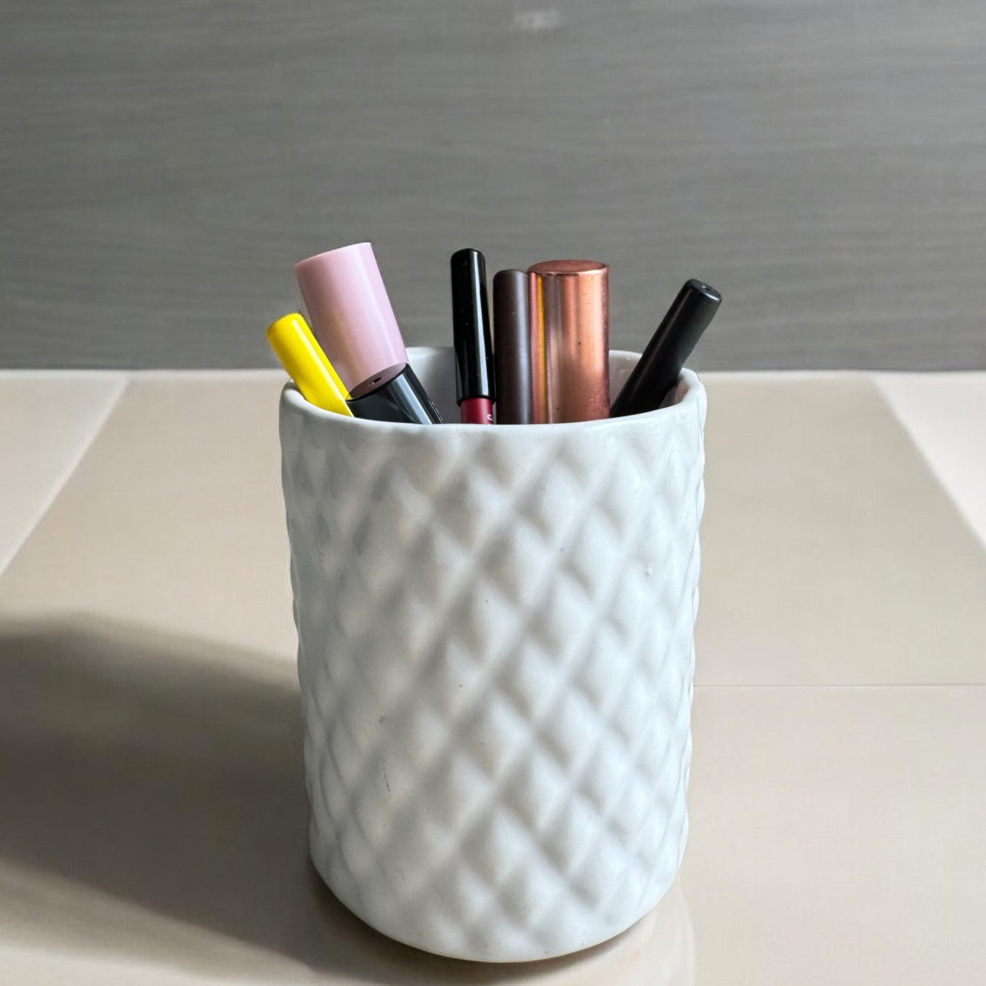 Ceramic White Multipurpose Holder Stand