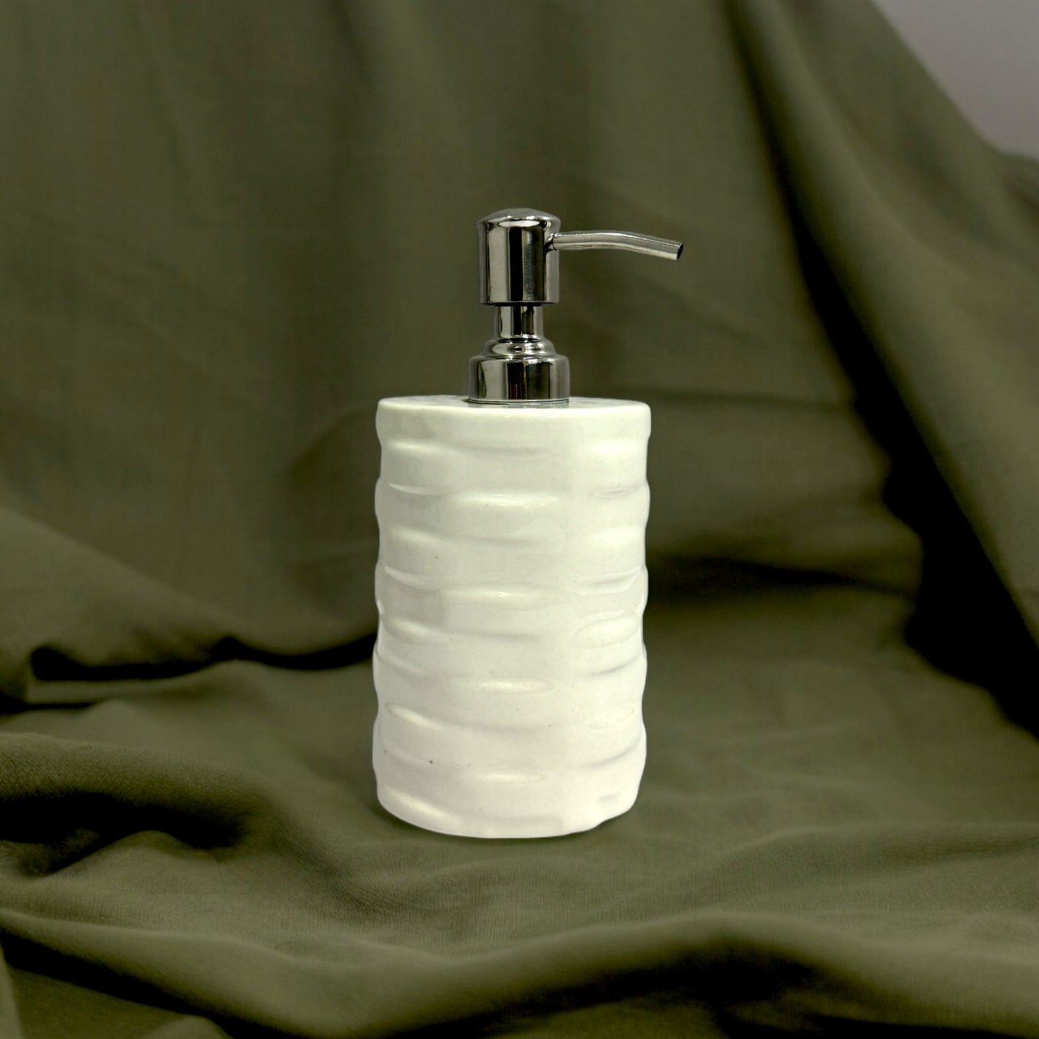 Refillable Ceramic White Hand Soap Dispenser with Pump