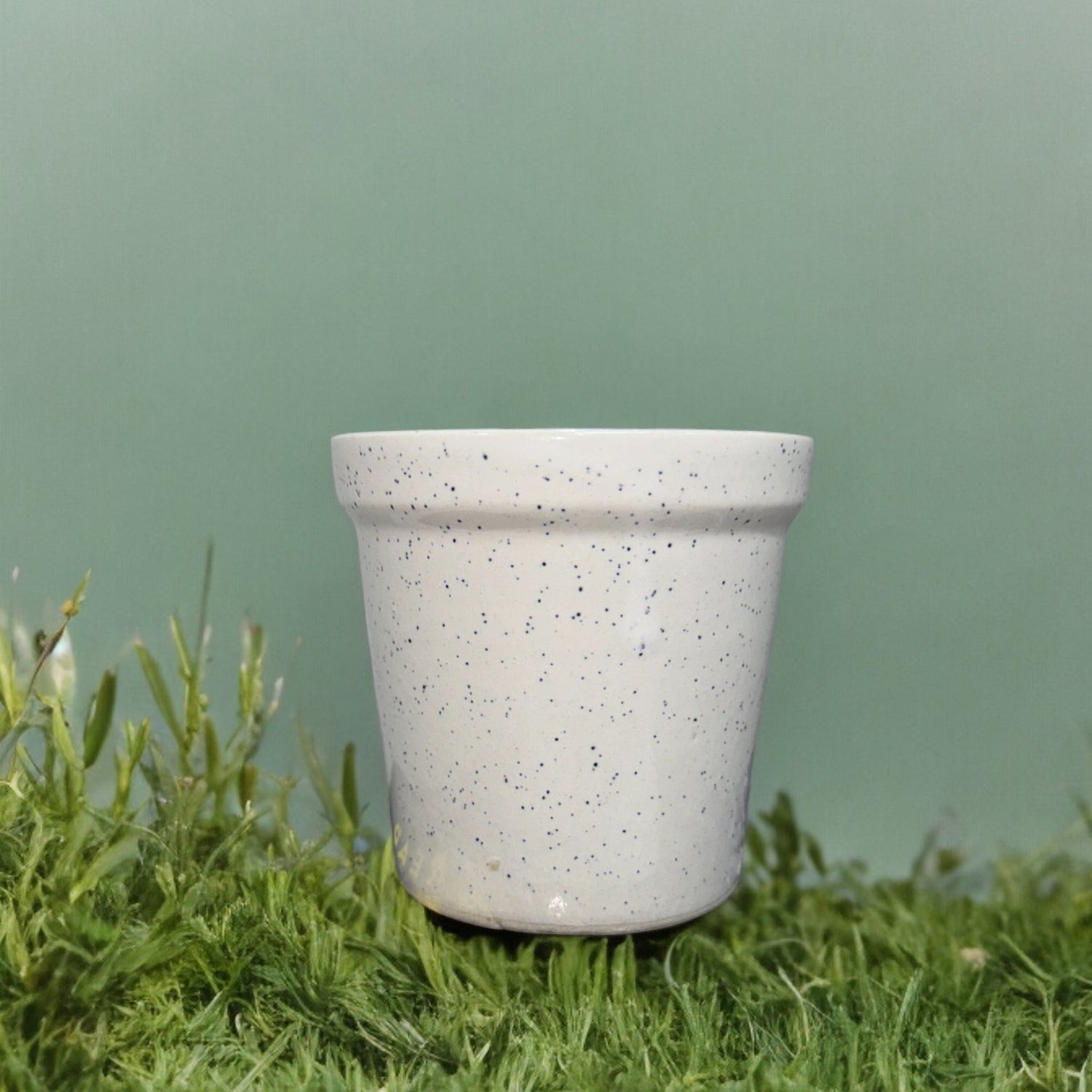 White Ceramic Small Planter