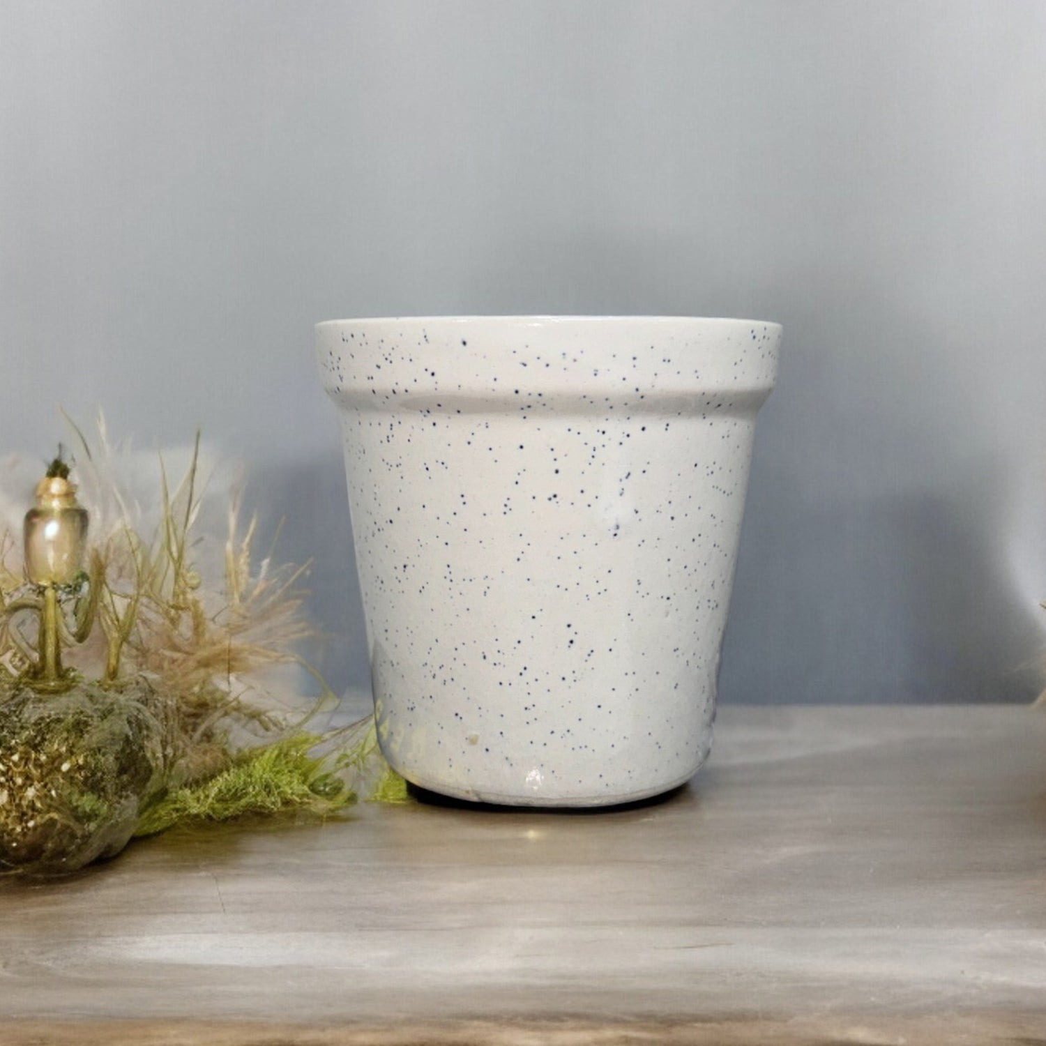 White Ceramic Small Planter