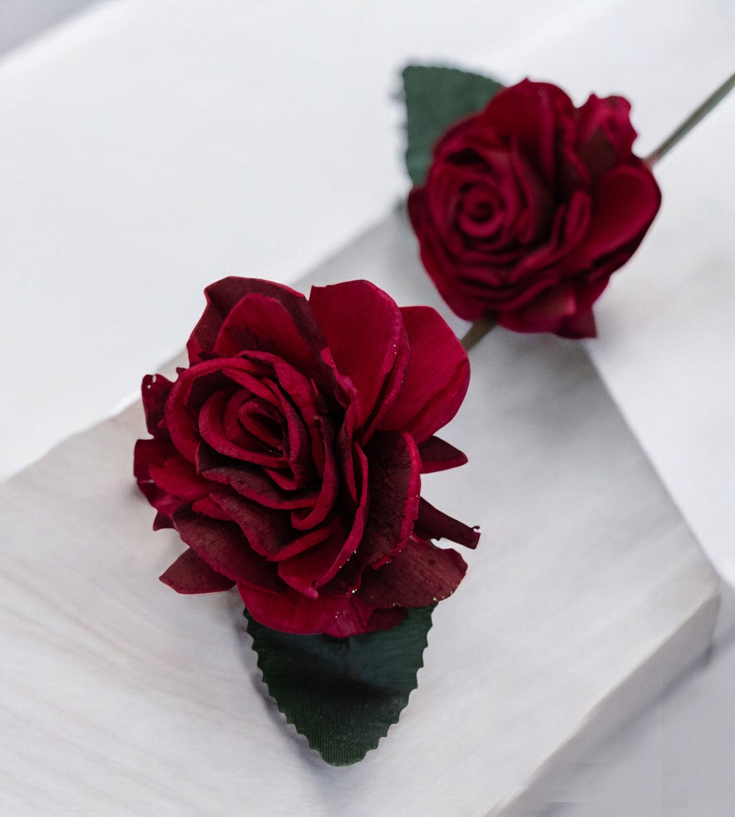 Elegant Red &amp; Black Rose &amp; Dried Barn Potter Stick Flower Bunches