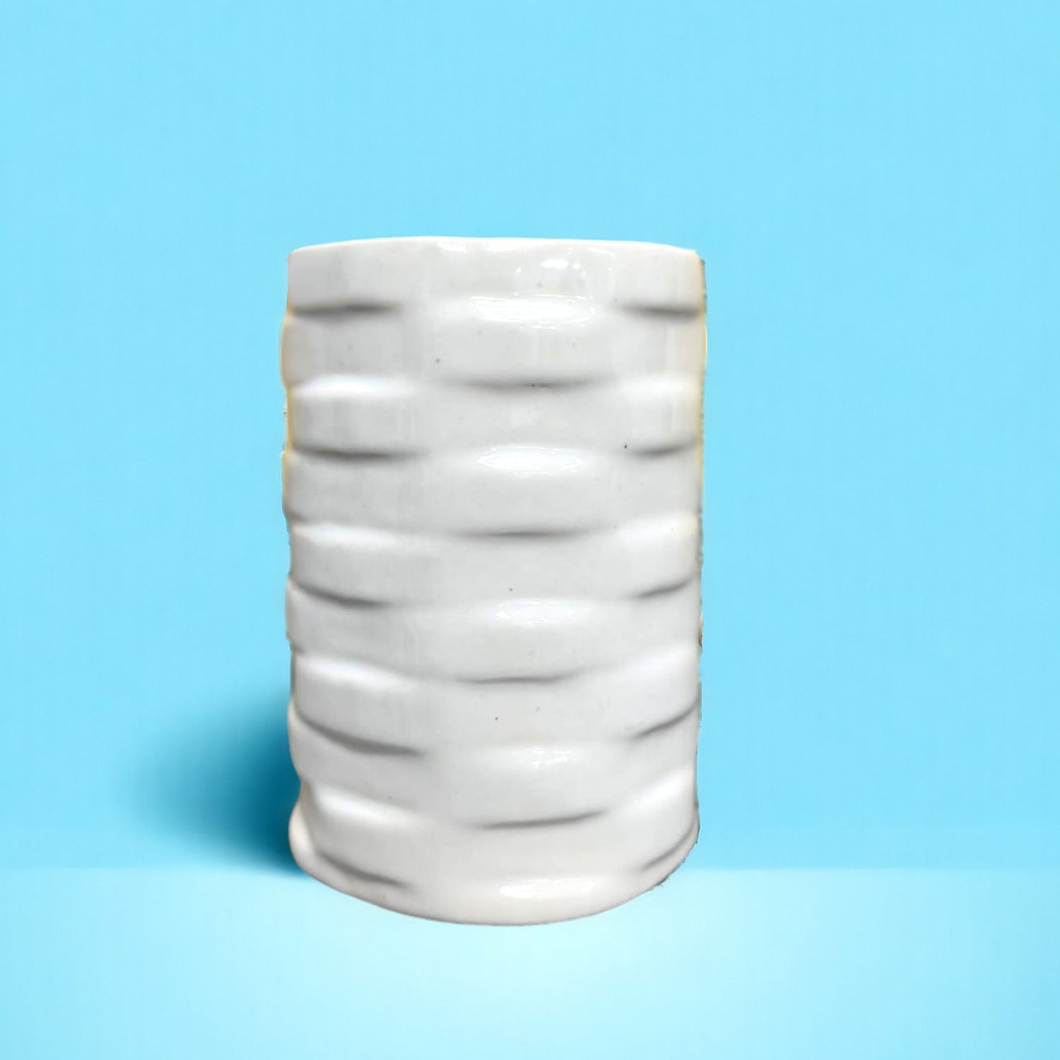 Ceramic White Round Shape Multipurpose Toothbrush Holder Stand