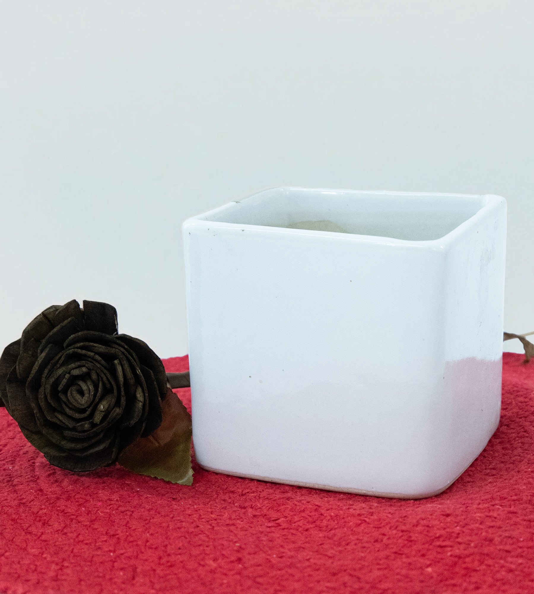 Pure Elegance White Ceramic Planter